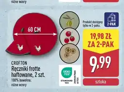 ALDI Ręczniki frotte haftowane Crofton 2-pak oferta