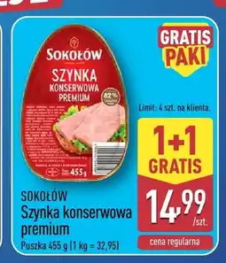 ALDI Szynka konserwowa premium Sokołów oferta