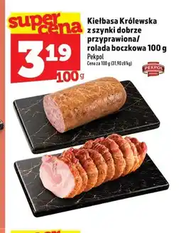 Topaz Kiełbasa Królewska z szynki dobrze przyprawiona Pekpol oferta