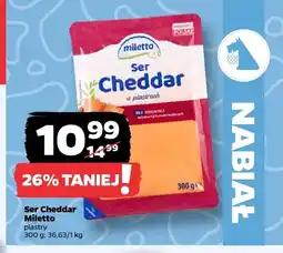 Netto Ser Cheddar Miletto plastry oferta