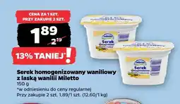 Netto Serek homogenizowany waniliowy z laską wanilii Miletto oferta