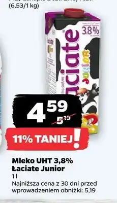 Netto Mleko UHT Łaciate Junior 3,8% oferta