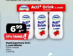 Netto Napój jogurtowy Acti+ L.casei Miletto oferta