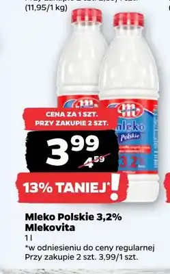 Netto Mleko Polskie Mlekovita 3,2% oferta