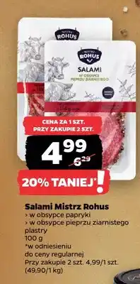 Netto Salami w obsypce pieprzu ziarnistego Mistrz Rohus oferta
