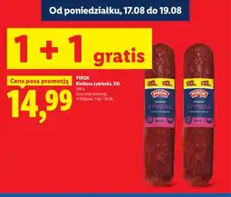 Lidl Kiełbasa żywiecka Pikok XXL oferta