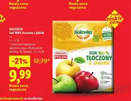Lidl Sok tłoczony z jabłek Solevita 100% oferta