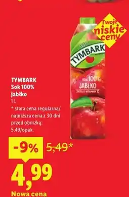 Lidl Sok jabłko Tymbark 100% oferta