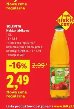 Lidl Nektar jabłkowy Solevita oferta