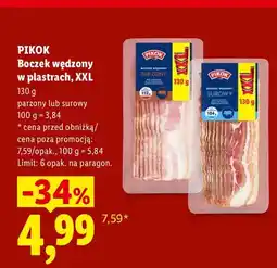 Lidl Boczek wędzony parzony w plastrach Pikok XXL oferta