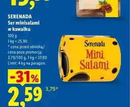 Lidl Ser minisalami w kawałku Serenada oferta