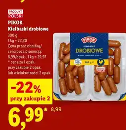 Lidl Kiełbaski drobiowe Pikok oferta