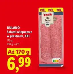 Lidl Salami wieprzowe w plastrach Dulano XXL oferta
