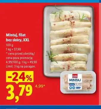 Lidl Mintaj filet bez skóry XXL oferta