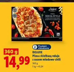Lidl Pizza z kiełbasą nduja z sosem miodowo-chili Deluxe oferta