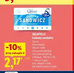 Lidl Lodowy sandwicz Gelatelli śmietankowy oferta