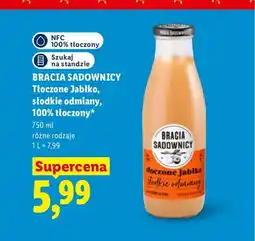Lidl Sok jabłkowy Bracia Sadownicy tłoczone jabłko słodkie odmiany oferta
