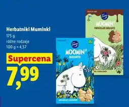 Lidl Herbatniki czekoladowe Muminki Fazer oferta