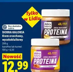 Lidl Krem orzechowy wysokobiałkowy Dobra Kaloria o smaku banoffee oferta