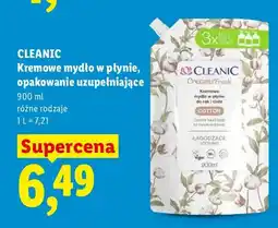 Lidl Kremowe mydło w płynie Cleanic opakowanie uzupełniające oferta