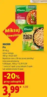 Lidl Fix Spaghetti Bolognese Knorr oferta