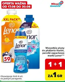 Carrefour Express Płyny do płukania tkanin, peretki zapachowe Lenor oferta