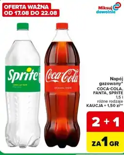 Carrefour Express Napój gazowany COCA-COLA, FANTA, SPRITE oferta