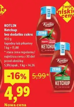 Lidl KOTLIN Ketchup bez dodatku cukru oferta