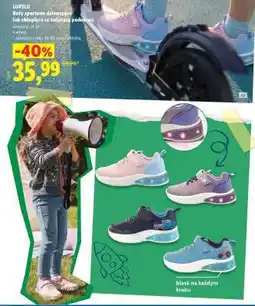 Lidl LUPILU Buty sportowe dziecięce lub chłopięce ze świecącą podeszwą oferta