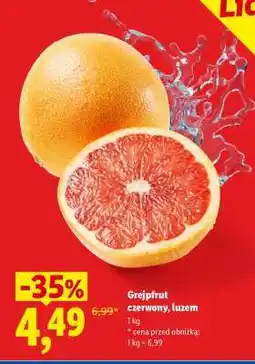 Lidl Grejpfrut czerwony, luzem oferta