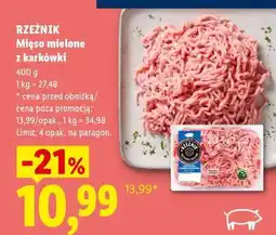 Lidl RZEŹNIK Mięso mielone z karkówki oferta