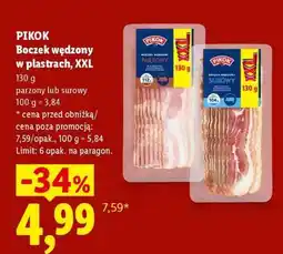 Lidl Pikok Boczek wędzony w plastrach, XXL oferta