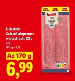 Lidl Dulano Salami wieprzowe w plastrach, XXL oferta