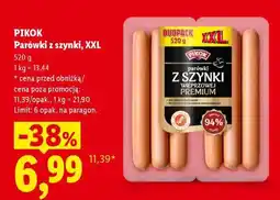 Lidl PIKOK Parówki z szynki, XXL oferta