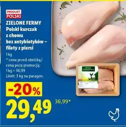 Lidl Zielone Fermy Polski kurczak z chowu bez antybiotyków – filety z piersi oferta