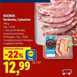 Lidl RZEŹNIK Karkówka, 5 plastrów oferta