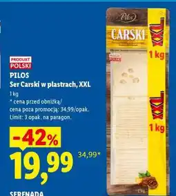 Lidl PILOS Ser Carski w plastrach, XXL oferta