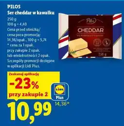 Lidl Pilos Ser cheddar w kawałku oferta