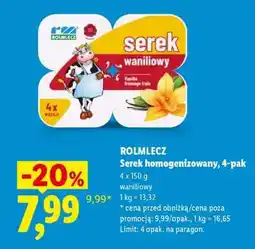 Lidl ROLMLECZ Serek homogenizowany, 4-pak oferta