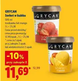 Lidl Grycan Sorbet w kubku oferta