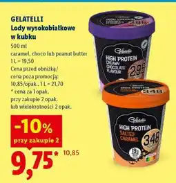 Lidl Gelatelli Lody wysokobiałkowe w kubku oferta