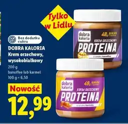 Lidl DOBRA KALORIA Krem orzechowy, wysokobiałkowy oferta