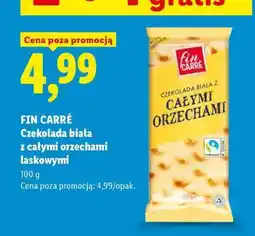 Lidl FIN CARRÉ Czekolada biała z całymi orzechami laskowymi oferta