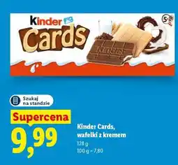 Lidl Kinder cards wafelki z kremem oferta