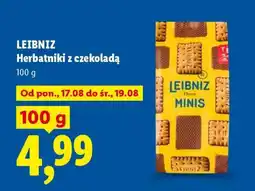 Lidl LEIBNIZ Herbatniki z czekoladą oferta