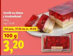 Lidl Sernik na zimno z truskawkami oferta
