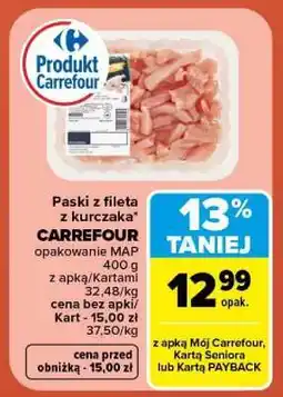 Carrefour Paski z fileta z kurczaka oferta
