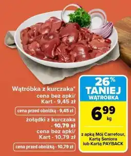Carrefour Wątróbka z kurczaka oferta
