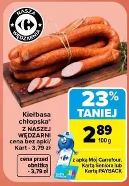 Carrefour Kiełbasa chłopska oferta