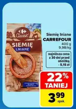 Carrefour Siemię lniane Carrefour oferta